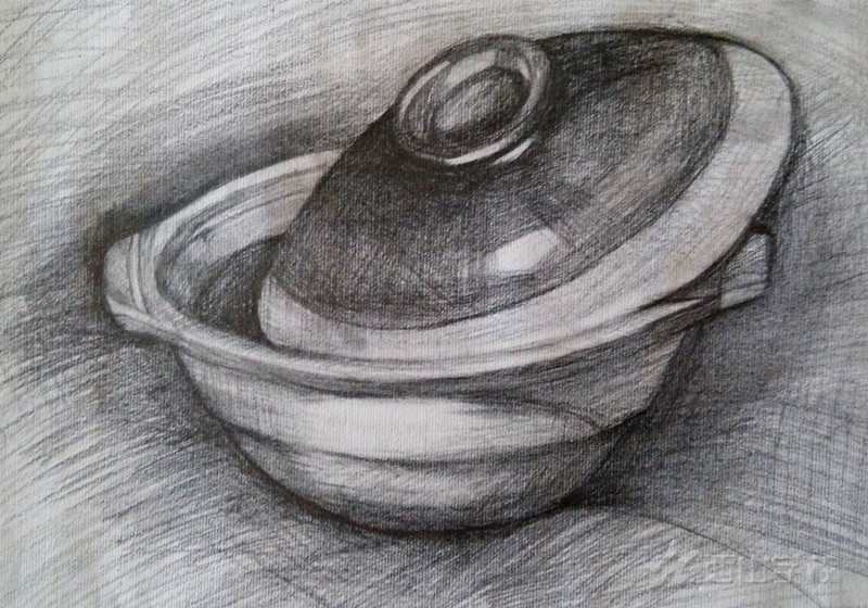 素描作品《静物》