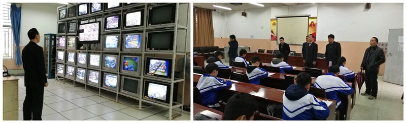 考场秩序井然\\学校领导巡视期中考试考场