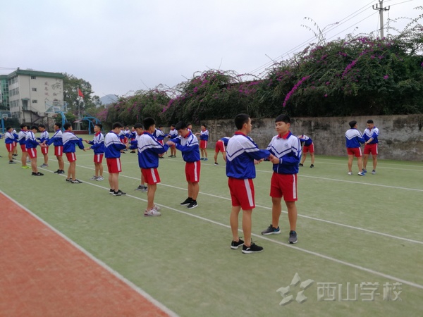 福清西山职业技术学校举行运动训练班散打示范课